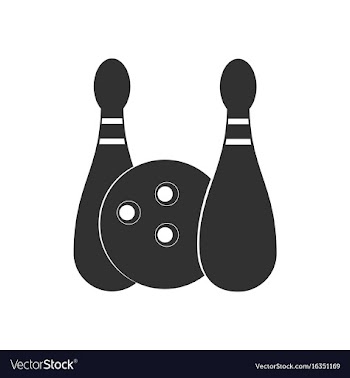 Black icon on white background kids bowling vector image