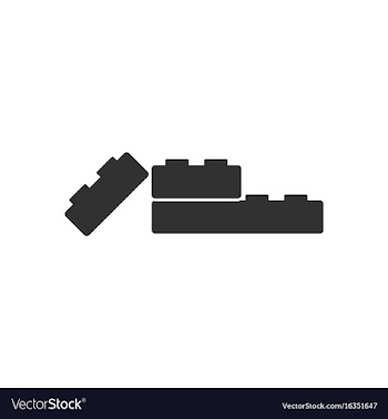 Black icon on white background kids constructor vector image