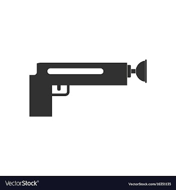 Black icon on white background kids gun vector image