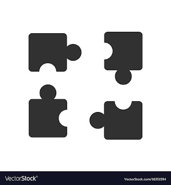 Black icon on white background kids puzzle vector image