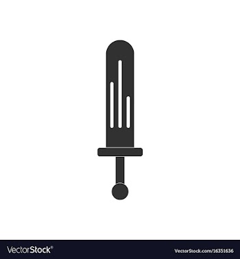 Black icon on white background kids sword vector image