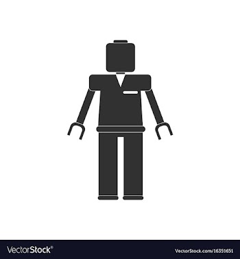 Black icon on white background kids toy robot vector image