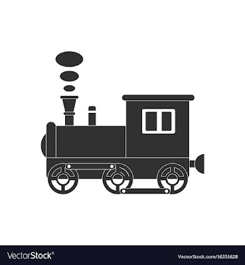 Black icon on white background kids train vector image