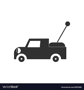 Black icon on white background kids truck vector image