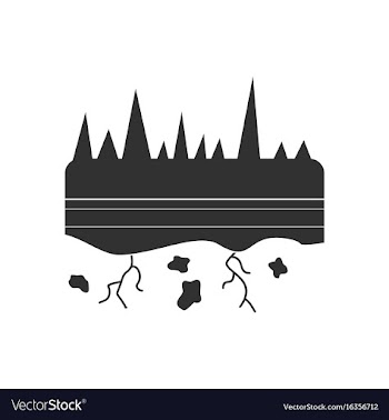 Black icon on white background land roots vector image
