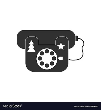 Black icon on white background landline phone vector image