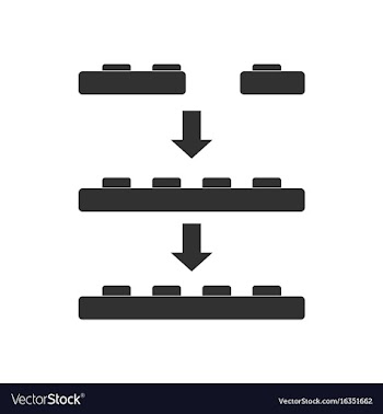 Black icon on white background lego constructor vector image