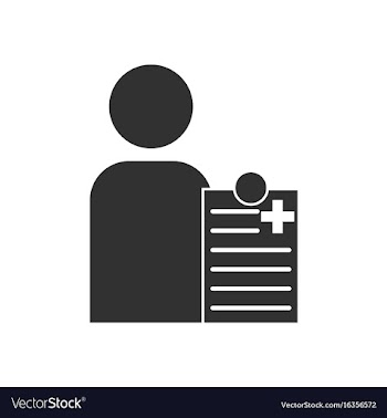 Black icon on white background man with medical vector image