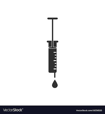 Black icon on white background medical injection vector image