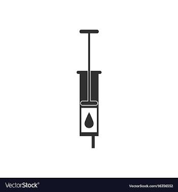 Black icon on white background medical injection vector image