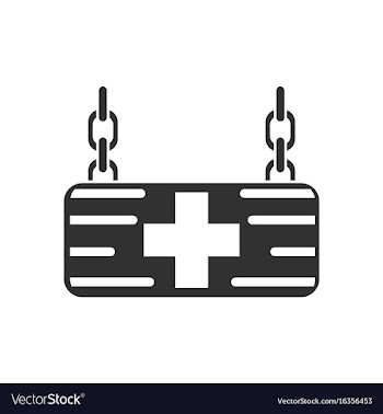 Black icon on white background medical sign vector image