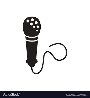 Black icon on white background microphone vector image