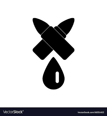 Black icon on white background military bullets vector image