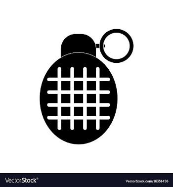 Black icon on white background military frag vector image