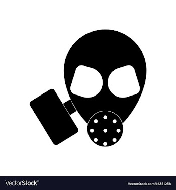 Black icon on white background military gas mask vector image