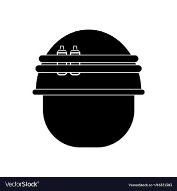 Black icon on white background military helmet vector image