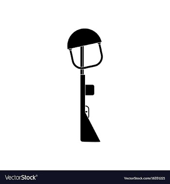 Black icon on white background military rifle and vector image
