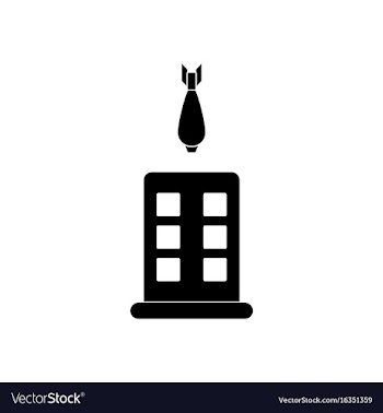 Black icon on white background military shell and vector image