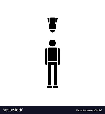 Black icon on white background military shell and vector image