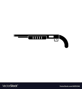 Black icon on white background military shotgun vector image