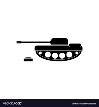 Black icon on white background military tank and vector image
