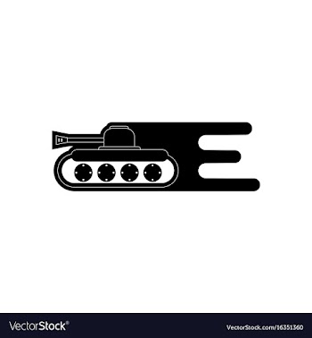 Black icon on white background military tank high vector image