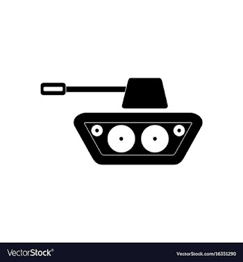 Black icon on white background military tank vector image
