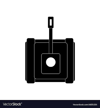 Black icon on white background military tank vector image