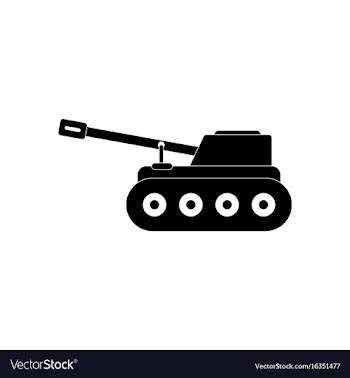 Black icon on white background military tank vector image