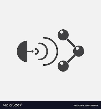 Black icon on white background molecule and vector image