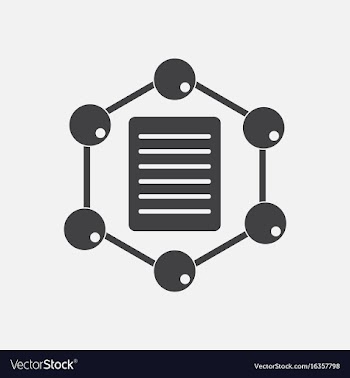 Black icon on white background molecule and vector image
