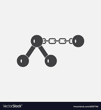 Black icon on white background molecule on the vector image