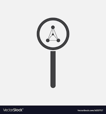 Black icon on white background molecules and vector image
