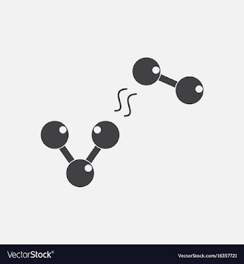 Black icon on white background molecules and vector image