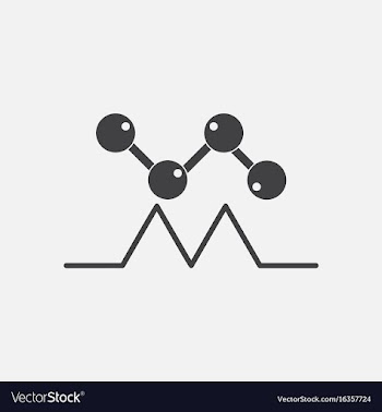 Black icon on white background molecules and vector image