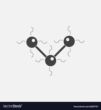 Black icon on white background molecules and vector image