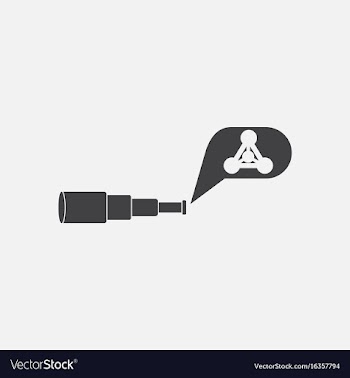 Black icon on white background molecules and vector image