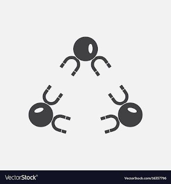 Black icon on white background molecules and vector image