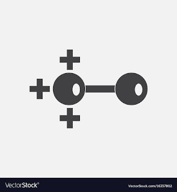 Black icon on white background molecules and vector image