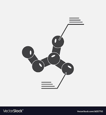 Black icon on white background molecules elements vector image