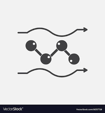 Black icon on white background molecules motion vector image