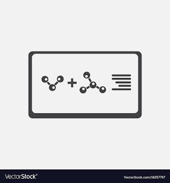 Black icon on white background molecules plus vector image
