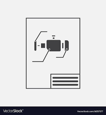 Black icon on white background motor circuit vector image