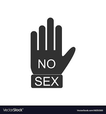 Black icon on white background no sex hand sign vector image