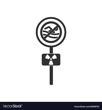 Black icon on white background no swimming sign vector image