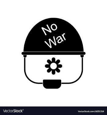 Black icon on white background no war military vector image
