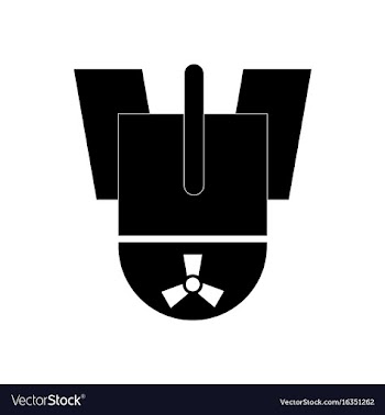 Black icon on white background nuclear bomb vector image