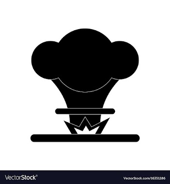 Black icon on white background nuclear explosion vector image