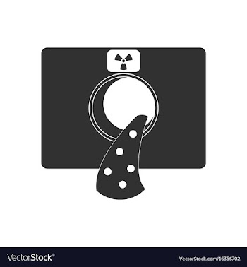 Black icon on white background nuclear waste vector image