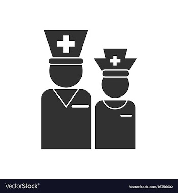Black icon on white background nursing staff vector image